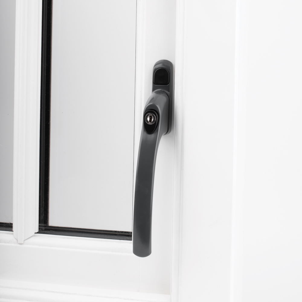 Alpine Inline PVC or Timber Espag Window Handle - Anthracite Grey (Non Handed)